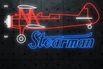 Custom Color 58” Stearman LED Neon Sign