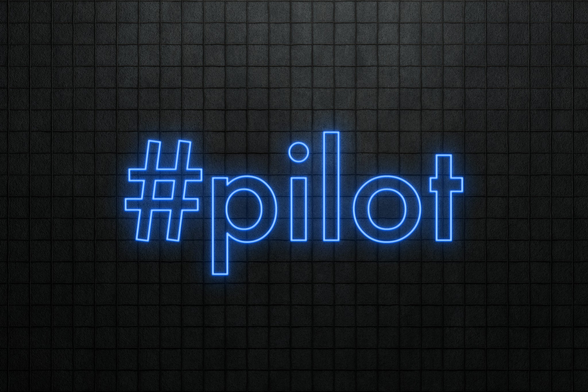 #pilot Neon Hangar Sign - 20"x9"