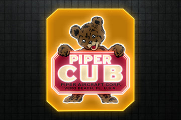 Piper Cub "Bear" Neon Sign